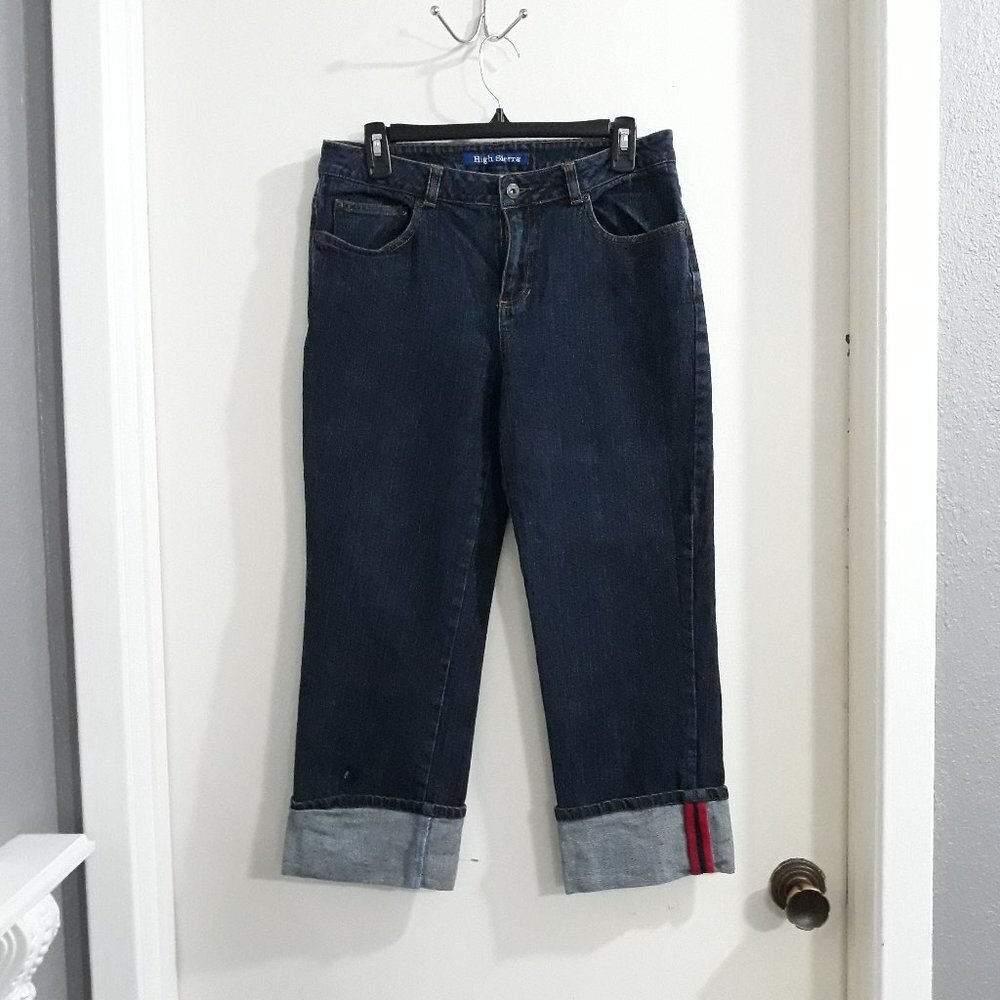 High Sierra Women's Cuffed Capris Blue Jeans